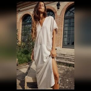 Zara Beatrice Kaftan Beachwear Cover-up Midi Dress M